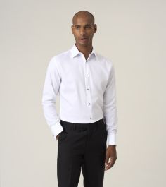 Luxury Formal Slim Fit Dress Shirt White