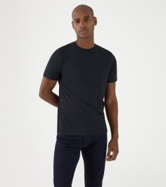Joe Crew Neck Cotton T Shirt Tailored Black