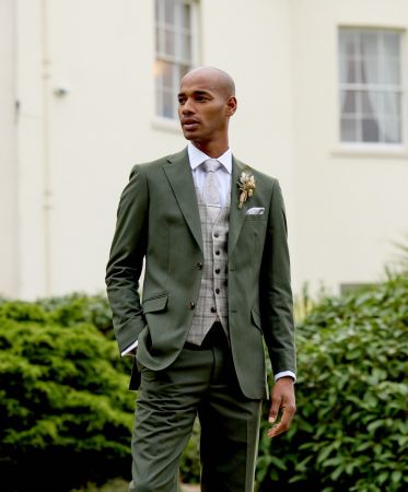 Harvey / Valetta Mix Suit Green / Grey Check