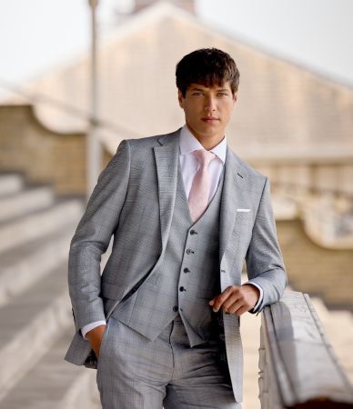 Anello Tailored Suit Grey Check