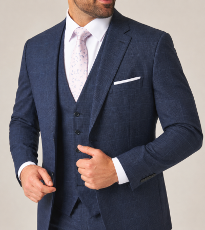 Anello Tailored Suit Blue Check