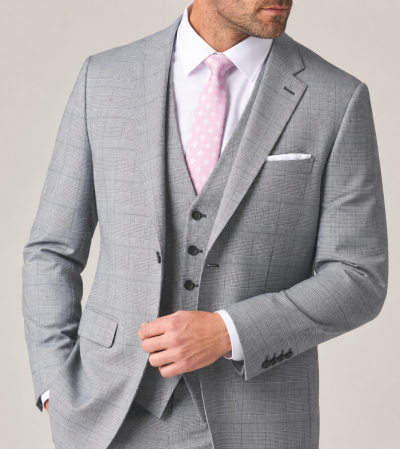 Anello Tailored Suit Grey Check
