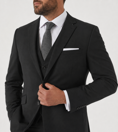 Farnham Wool Blend Suit Tailored Black