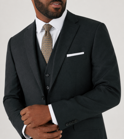 Harcourt Tailored Suit Green Tweed Effect