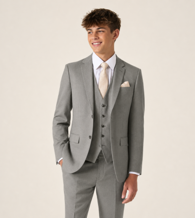 Jodrell Slim Suit Stone Beige Marl Tweed Effect