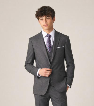 Harcourt Tailored Suit Grey Tweed Effect