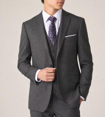 Harcourt Tailored Suit Grey Tweed Effect