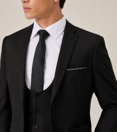 Milan Slim Suit Black