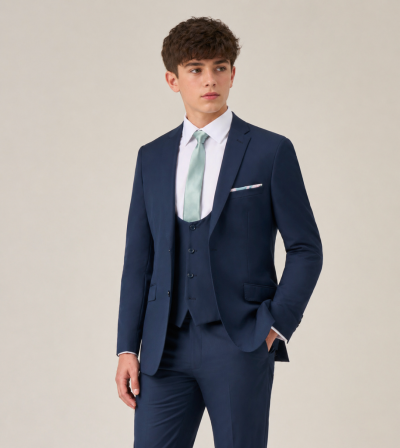 Milan Slim Suit Blue