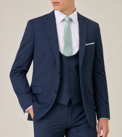 Milan Slim Suit Blue