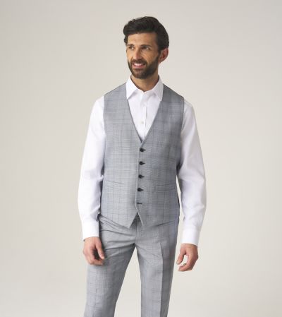 Anello Suit SB Waistcoat Grey Check
