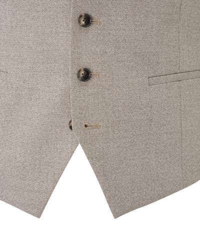 Jodrell Suit Waistcoat Stone Marl Tweed Effect