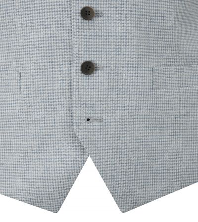 Aurelio Waistcoat Peppermint Blue Houndstooth