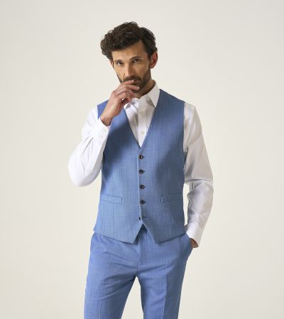 Redding Suit Waistcoat Sky Blue