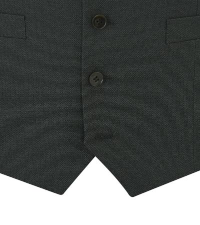 Harcourt SB Waistcoat Green Tweed Effect
