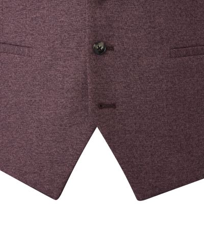 Jodrell Suit Waistcoat Berry Marl Tweed Effect