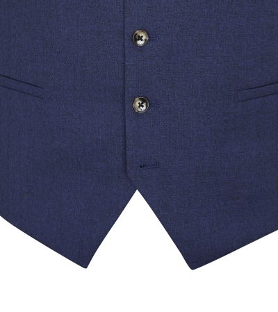 Jodrell Suit Waistcoat Navy Blue Marl Tweed Effect