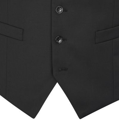 Farnham Wool Blend Suit Waistcoat Black