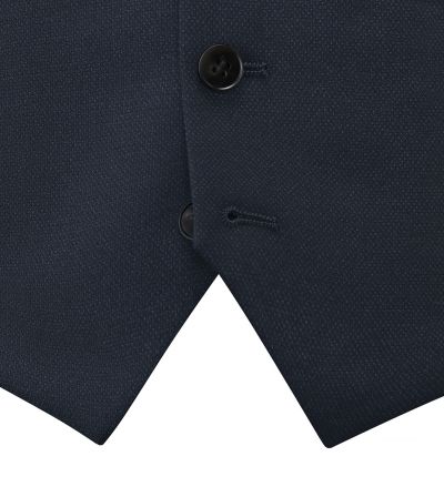 Harcourt SB Waistcoat Navy Ink Tweed Effect