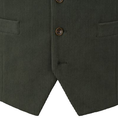 Dorsey Corduroy Suit Waistcoat Moss Green