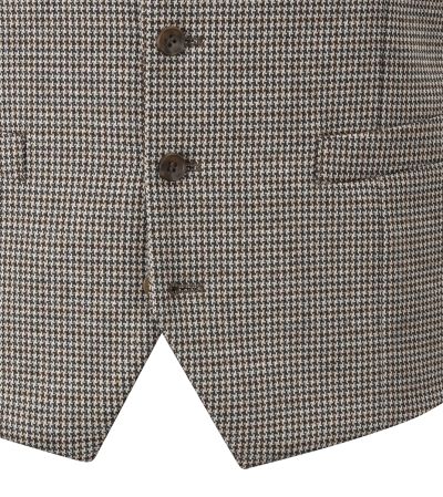 Cannon Suit Waistcoat Brown Houndstooth