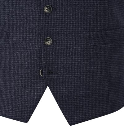 Boyd Suit Waistcoat Navy Blue Puppytooth