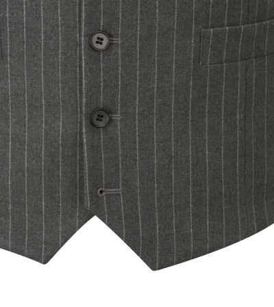 Cassius Grey Chalk Stripe Suit Waistcoat
