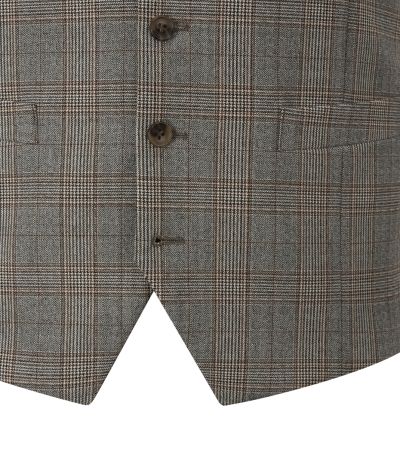 Haley Suit Waistcoat Brown Check