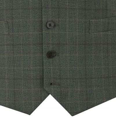 Wesley Suit Waistcoat Green Check