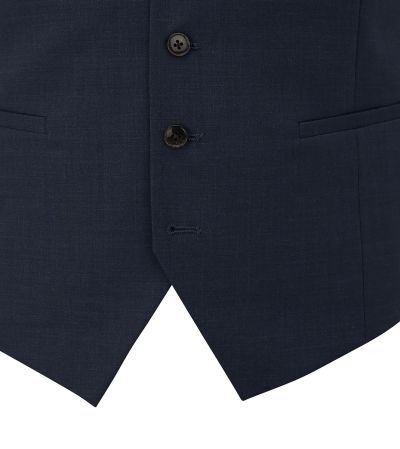 Rozario Wool Blend Suit Waistcoat Blue