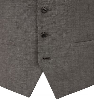 Mazene Wool Suit Waistcoat Stone Grey