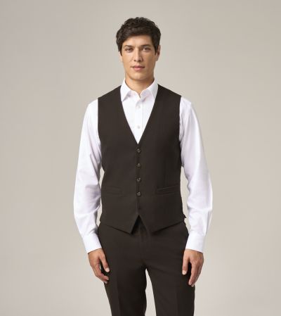 Welles Suit Waistcoat Chocolate