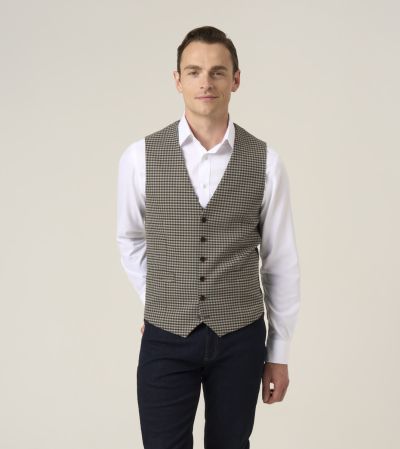Boston Waistcoat Blue Green Check