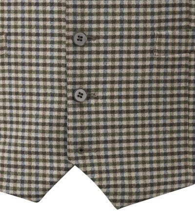 Boston Waistcoat Blue Green Check