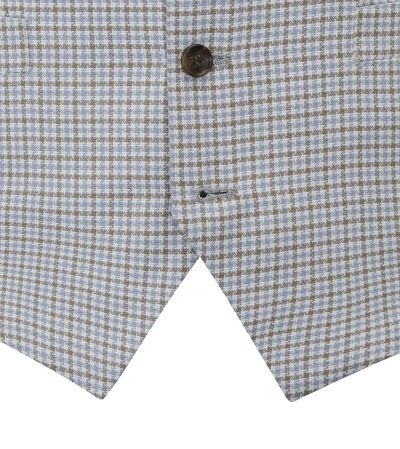Carter Waistcoat Brown Puppytooth