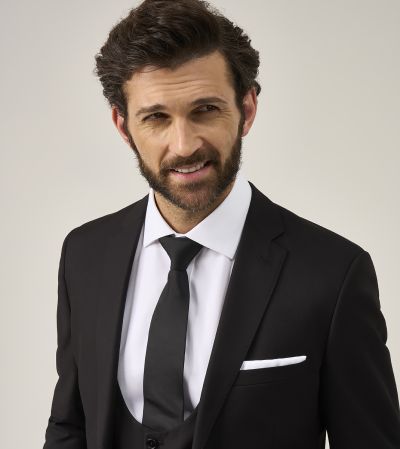 Milan Slim Suit Jacket Black