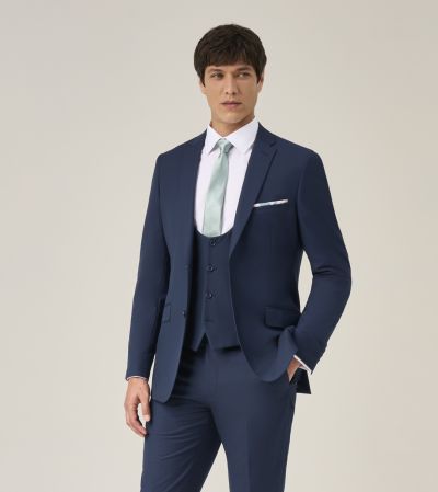 Milan Slim Suit Blue