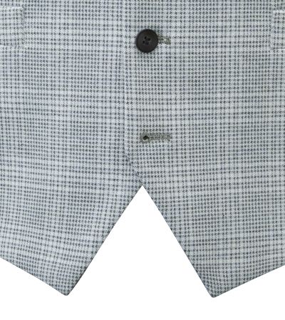 Aspen Waistcoat Blue Check Puppytooth