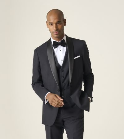 Newman Tailored Dinner Suit Black Check