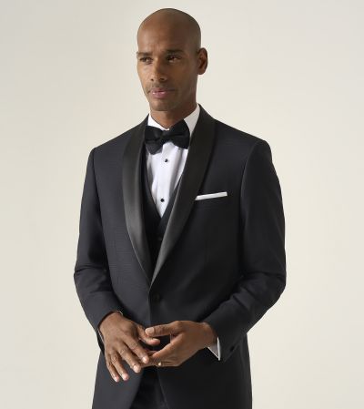 Newman Tailored Dinner Suit Black Check