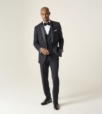 Newman Tailored Dinner Suit Black Check