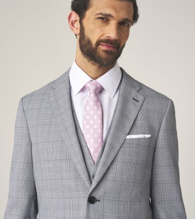 Anello Tailored Suit Jacket Grey Check