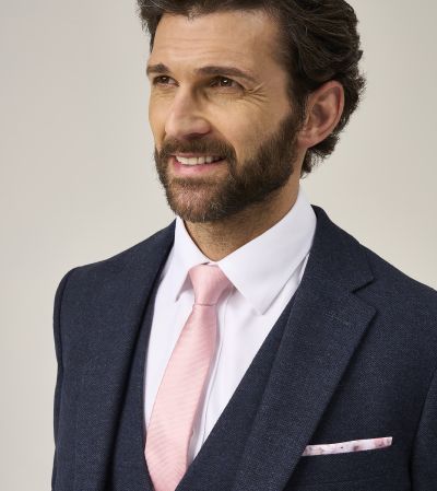 Jude Tailored Suit Navy Blue Tweed Herringbone