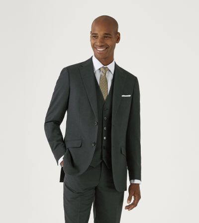 Harcourt Tailored Suit Green Tweed Effect