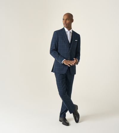 Spencer Tailored Blue Check Suit