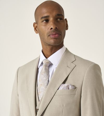 Caspian Tailored Suit Stone Beige