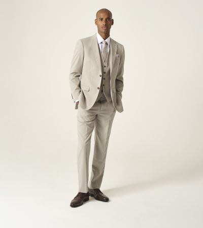 Caspian Tailored Suit Stone Beige
