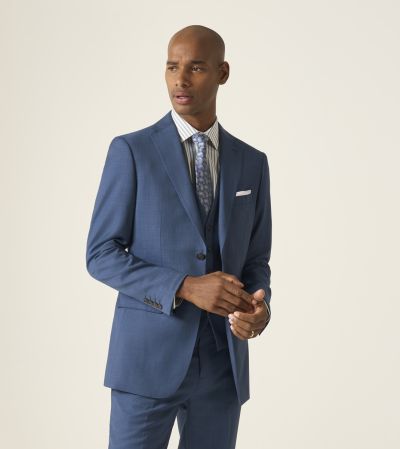 Remo Wool Rich Suit Tailored Blue