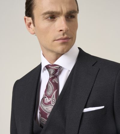 Methley Suit Semi-Plain Tailored Fit Black