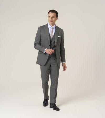 Liston Tailored Fit Flannel Suit Grey